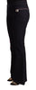 Exte Chic Black Mid Waist Flared Denim Jeans