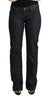 Exte Chic Dark Blue Low Waist Straight Denim