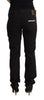 Just Cavalli Sleek Mid-Waist Slim Fit Black Jeans