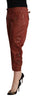 Just Cavalli Chic Brown Cropped Cotton Pants