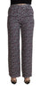 Michael Kors Elegant High Waist Straight Black Trousers
