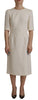 Dolce & Gabbana Exquisite Jacquard Midi Dress in White