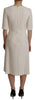 Dolce & Gabbana Exquisite Jacquard Midi Dress in White