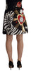 Dolce & Gabbana High-Waist A-Line Embellished Black Skirt