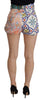 Dolce & Gabbana Multicolor Majolica High-Waist Jacquard Shorts