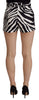 Dolce & Gabbana Zebra Print Mid Waist Hot Pants