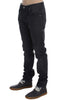 Acht Sleek Gray Slim Fit Italian Mens Jeans