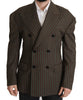 Dolce & Gabbana Multicolor Striped Double Breasted Blazer