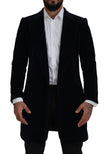 Dolce & Gabbana Elegant Black Cotton Long Cardigan Jacket