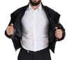 Dolce & Gabbana Elegant Black Crystal-Embellished Bomber Jacket