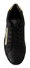 Dolce & Gabbana Chic Black and Gold Low-top Leather Sneakers