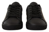 Dolce & Gabbana Chic Black and Gold Low-top Leather Sneakers