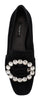 Dolce & Gabbana Chic Velvet Crystal-Embellished Loafers