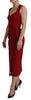 Dolce & Gabbana Elegant Red Bodycon Midi Dress