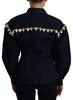 Dolce & Gabbana Elegant Crystal-Embellished Denim Jacket