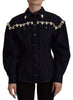 Dolce & Gabbana Elegant Crystal-Embellished Denim Jacket