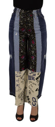 Dolce & Gabbana High-Waist Multicolor Wide-Cut Jeans