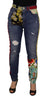 Dolce & Gabbana High Waist Patchwork Skinny Denim