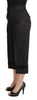 Dolce & Gabbana Elegant Black Brocade Cropped Pants