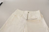 Dolce & Gabbana Elegant White High-Waist Tapered Trousers