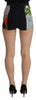 Dolce & Gabbana Multicolor Patchwork High Waist Hot Pants