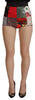 Dolce & Gabbana Multicolor Patchwork High Waist Hot Pants