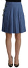 Dolce & Gabbana Elegant Pleated A-Line Mini Skirt with Bird Appliques