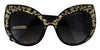 Dolce & Gabbana Butterfly Polarized Sequin Sunglasses