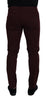 Dolce & Gabbana Slim Fit Bordeaux Jeans - Italian Luxury