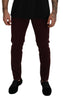 Dolce & Gabbana Slim Fit Bordeaux Jeans - Italian Luxury