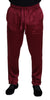 Dolce & Gabbana Silk Lounge Pants in Bordeaux