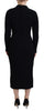 Dolce & Gabbana Elegant Black Wool Blend Sweater Dress