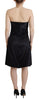 Dolce & Gabbana Elegant Black Silk Mini Sleeveless Dress