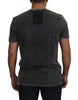 Dolce & Gabbana Elevated Grey Cotton Tee with Discolored DG Logo