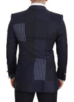 Dolce & Gabbana Elegant Navy Double Breasted Wool Blazer