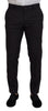 Dolce & Gabbana Elegant Black Striped Virgin Wool Suit