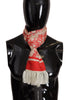 Dolce & Gabbana Elegant Silk Men's Scarf Wrap - Red Coral Print