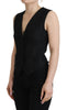 Dolce & Gabbana Elegant Black Silk Blend Waistcoat Vest
