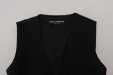 Dolce & Gabbana Elegant Black Silk Blend Waistcoat Vest