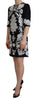Dolce & Gabbana Elegant Black A-Line Mini Dress with Lace Trim