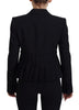 Dolce & Gabbana Elegant Black Stretch Wool Blazer