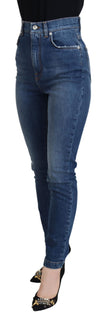 Dolce & Gabbana Elegant Blue Denim Pants - Tailored Fit