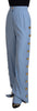 Dolce & Gabbana Elegant Light Blue Wool-Silk Blend Pants