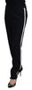 Dolce & Gabbana Elegant Black Wool-Silk Blend Trousers