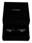 Dolce & Gabbana Elegant Sterling Silver Glass Brooch