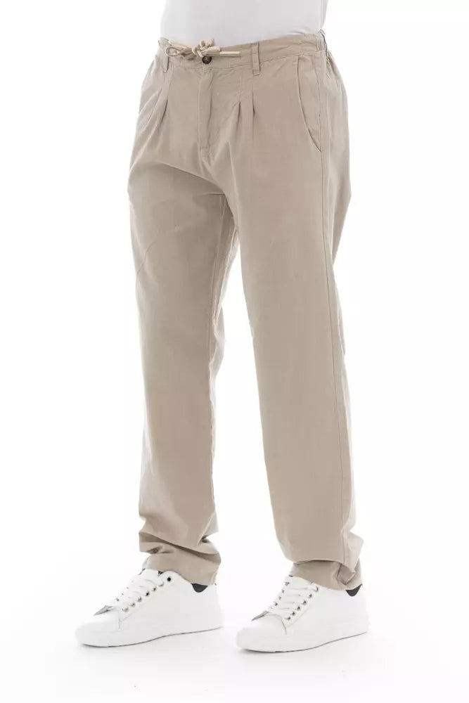Baldinini Trend Beige Cotton Men Chino Pant
