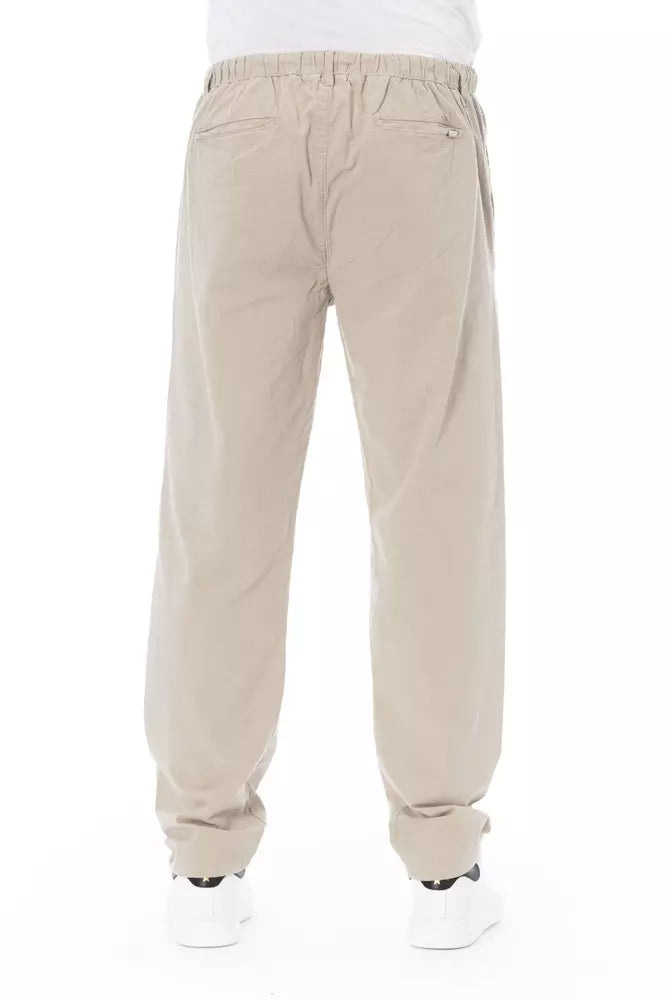 Baldinini Trend Beige Cotton Men Chino Pant