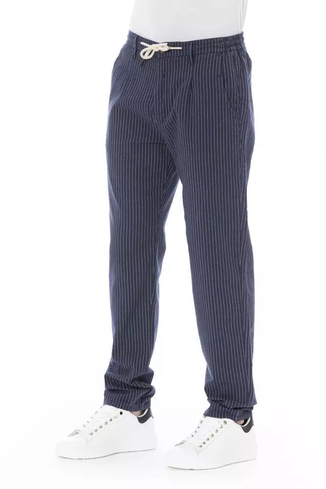 Baldinini Trend Blue Cotton Mens Chino Pants