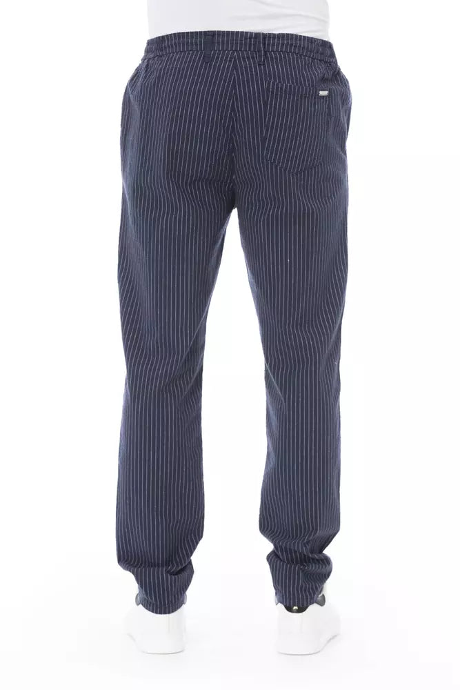 Baldinini Trend Blue Cotton Mens Chino Pants