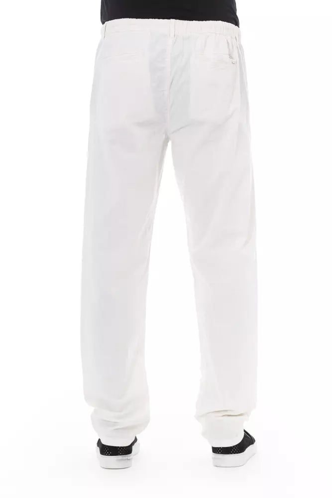 Baldinini Trend White Cotton Men Chino Pant